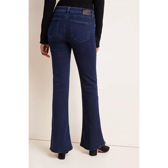 Paige Lou Lou Mid-Rise Dark Wash Flare Jeans - Size 26 - Picture 3 of 9